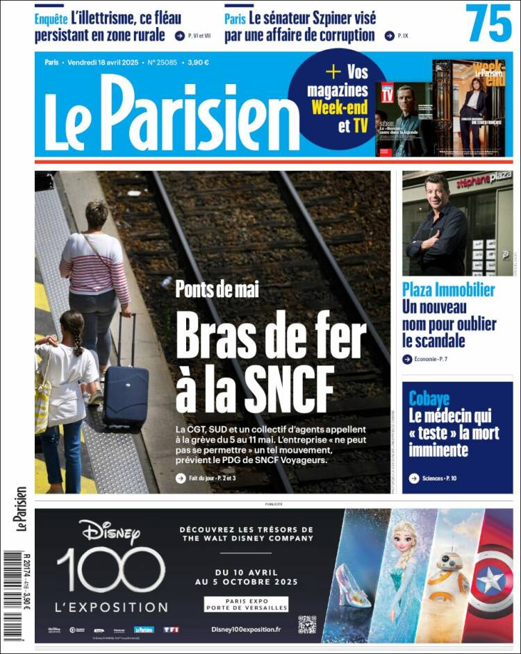 Portada de Le Parisien (Francia)