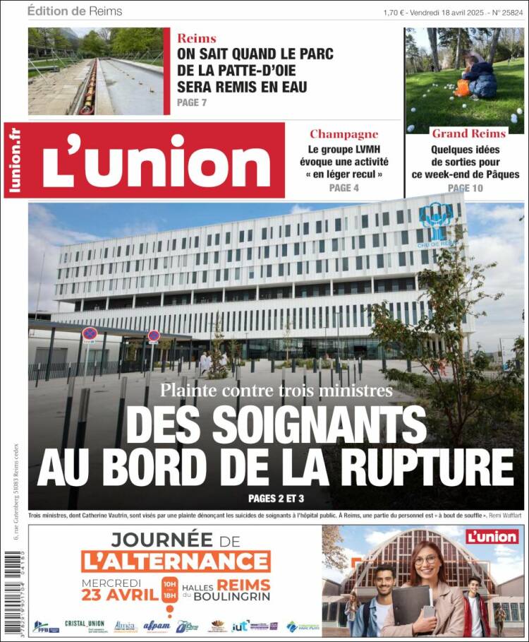 Portada de L'Union (Francia)