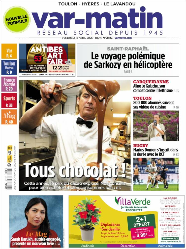 Portada de Var-Matin (Francia)