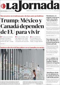 Portada de La Jornada (México)