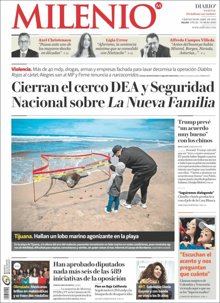 Portada de Milenio (México)