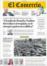 Portada de El Comercio (Perú)
