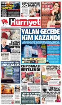 Portada de Hürriyet (Turquie)