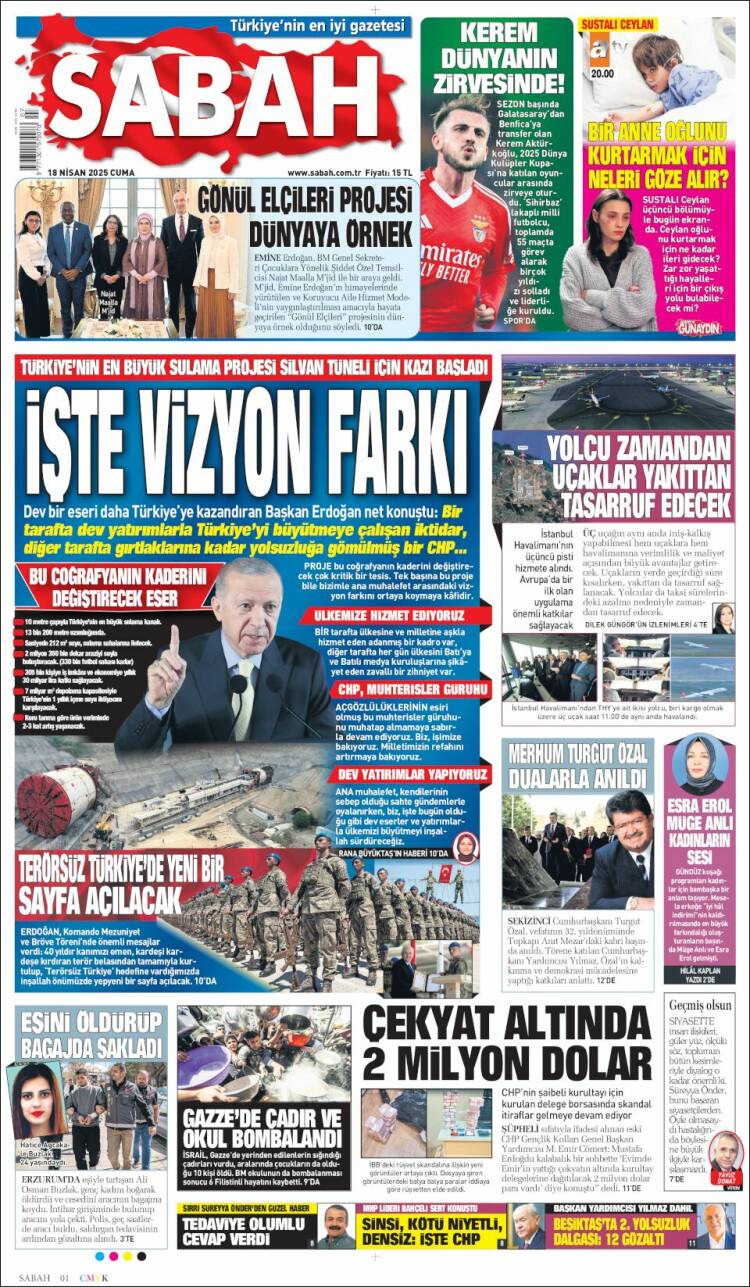 Portada de Sabah (Turquie)