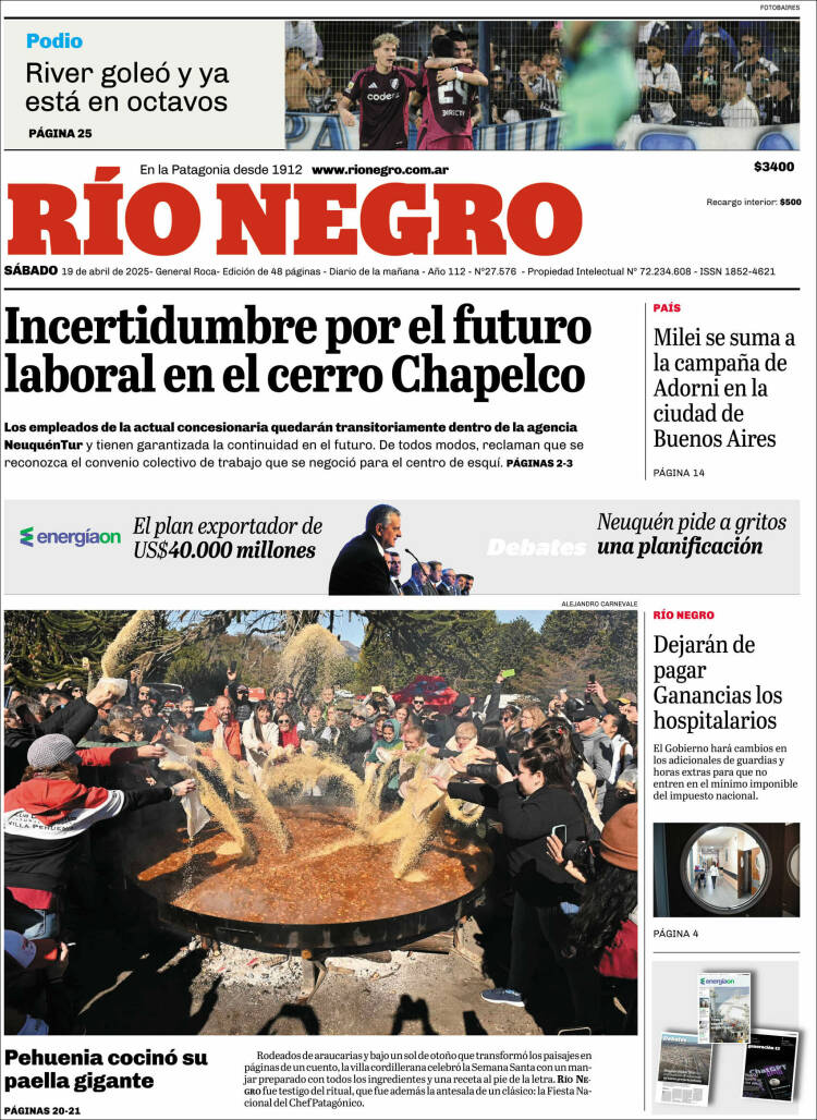 Portada de Rio Negro (Argentina)