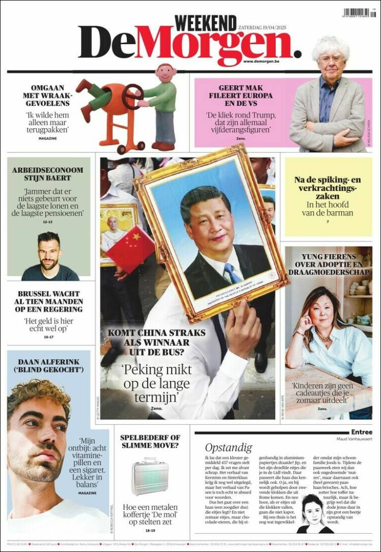 Portada de De Morgen (B&eacute;lgica)