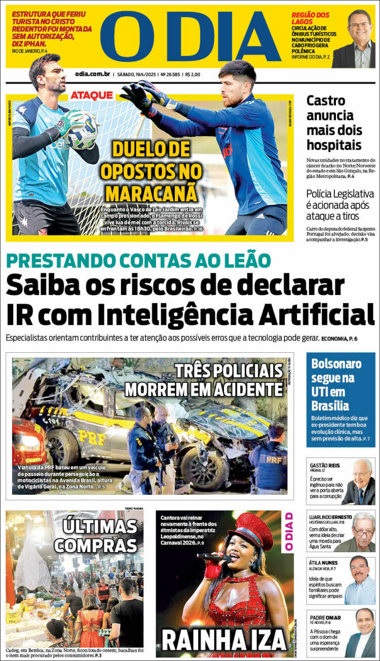 Portada de O Dia (Brasil)