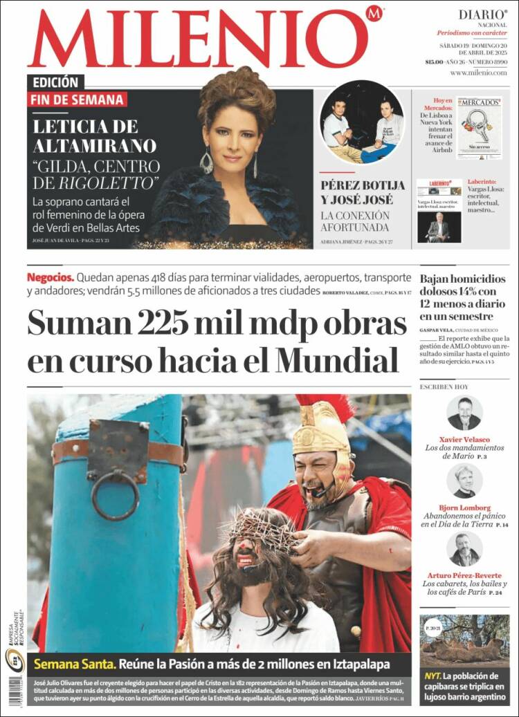 Portada de Milenio (México)