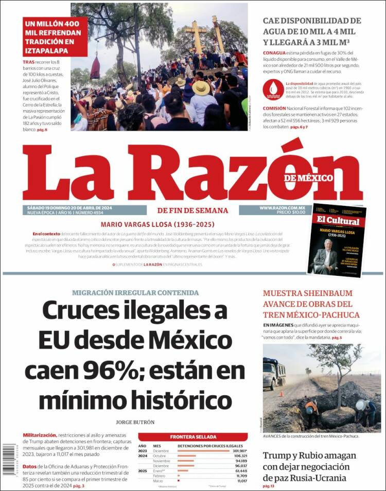 Portada de La Razón (México)