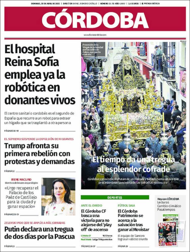 Portada de Diario de Córdoba (España)