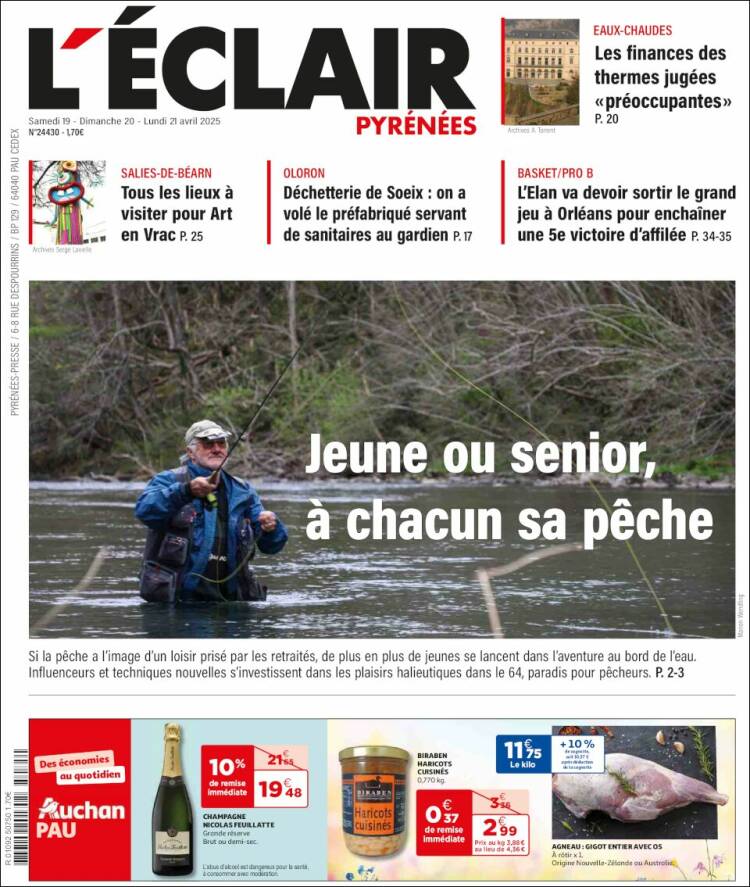 Portada de L'Eclair des Pyrénées (Francia)