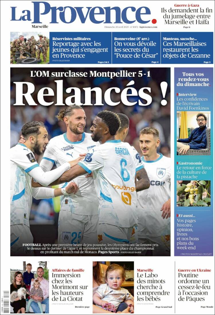 Portada de La Provence (Francia)