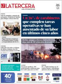 Portada de La Tercera (Chile)
