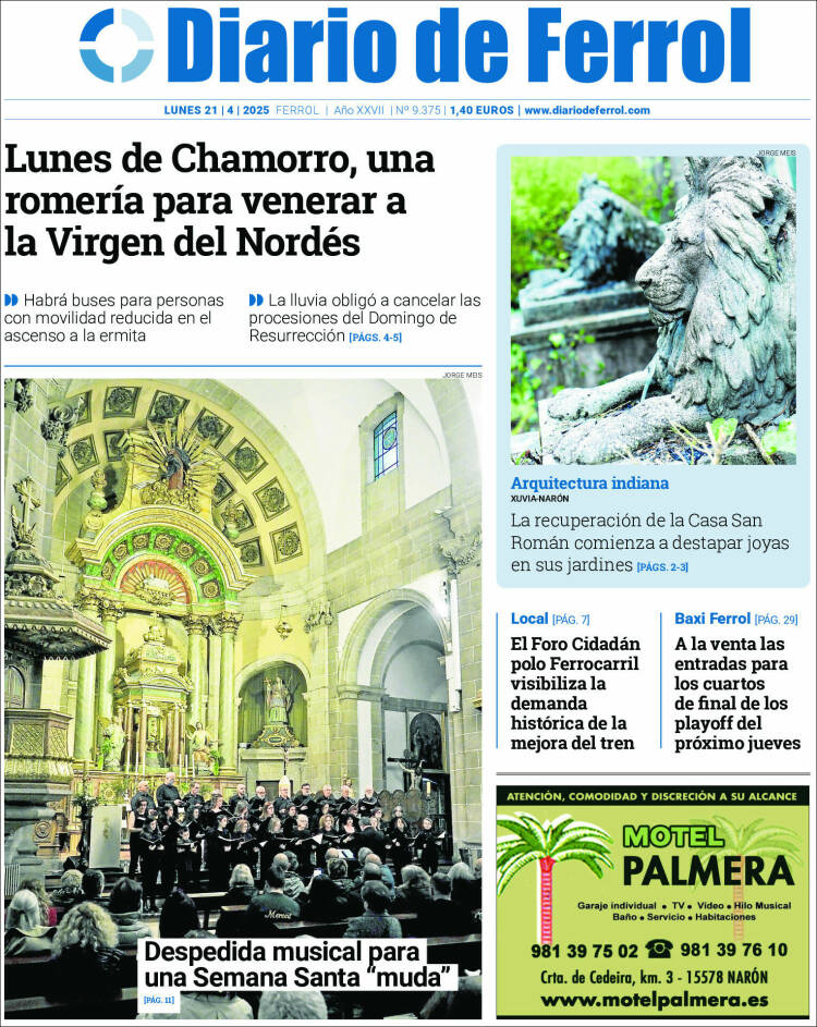 Portada de Diario de Ferrol (España)
