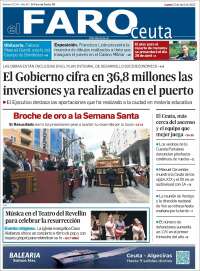 Portada de El Faro de Ceuta (España)