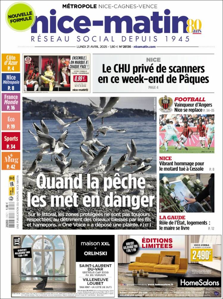 Portada de Nice-Matin (France)