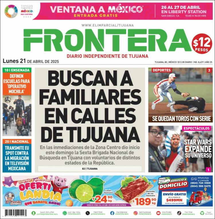 Portada de Frontera (México)
