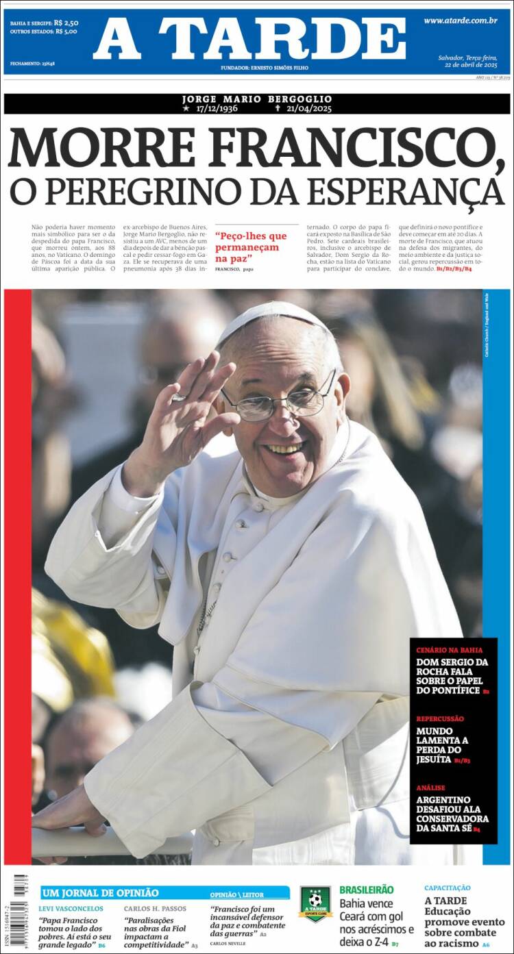 Portada de Diário A Tarde (Brasil)