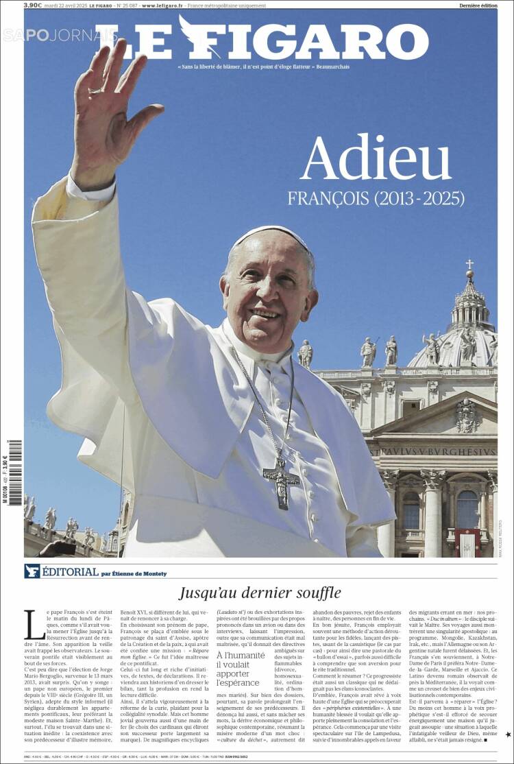 Portada de Le Figaro (Francia)