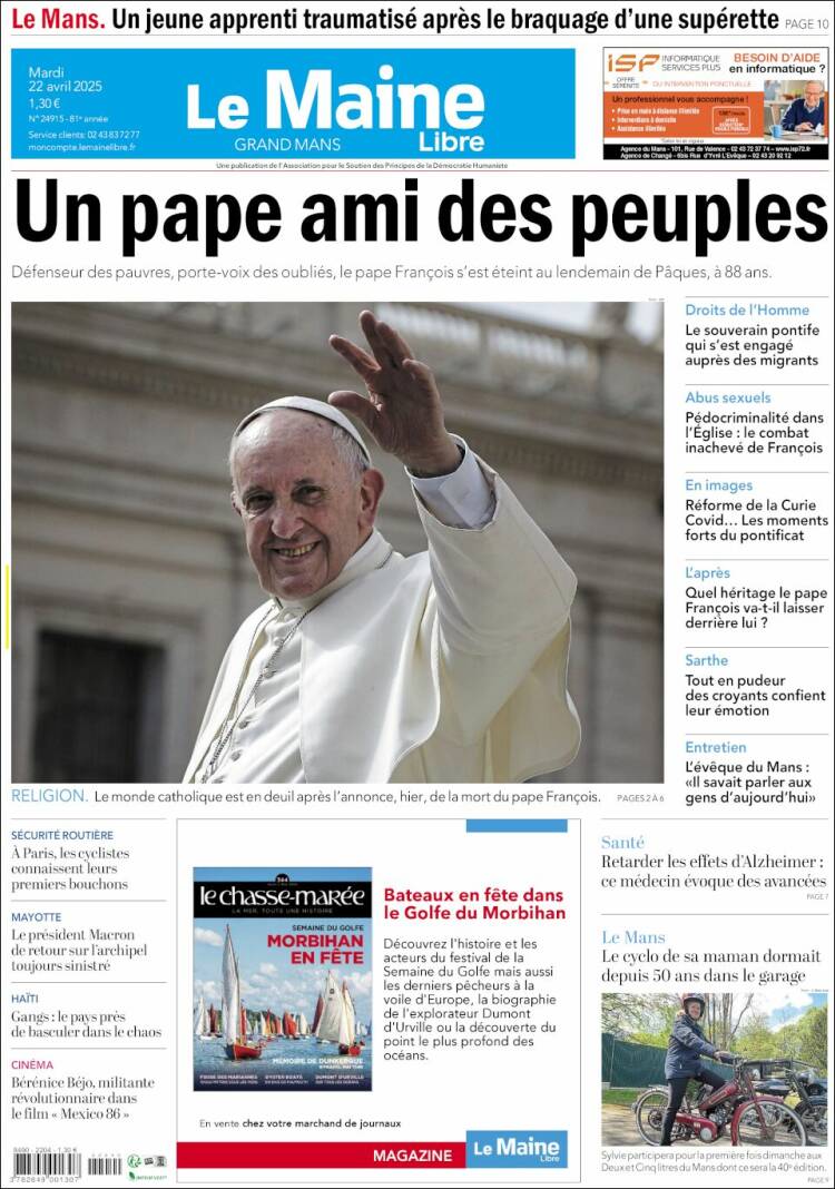 Portada de Le Maine Libre (Francia)