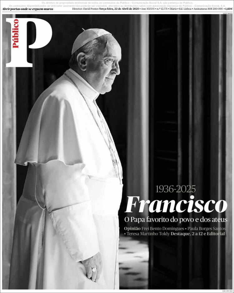 Portada de Público (Portugal)