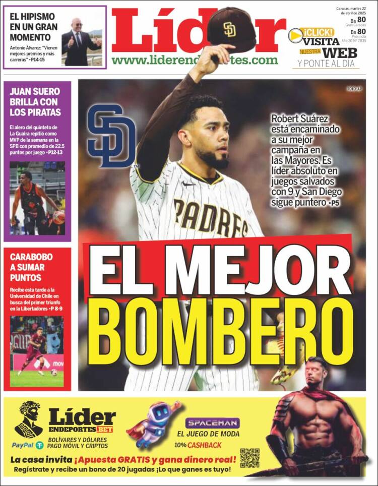 Portada de Lider en deportes (Venezuela)
