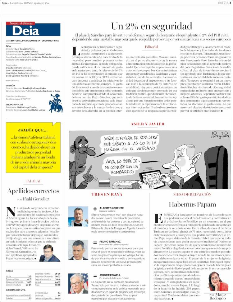 Portada de Deia (España)