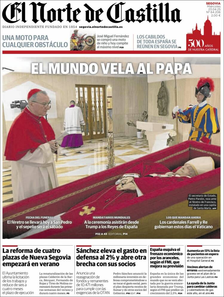 Portada de Norte de Castilla - Segovia (España)