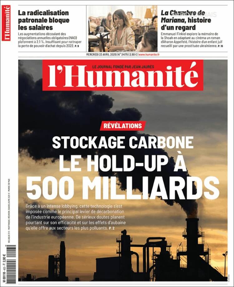 Portada de l'Humanite (Francia)