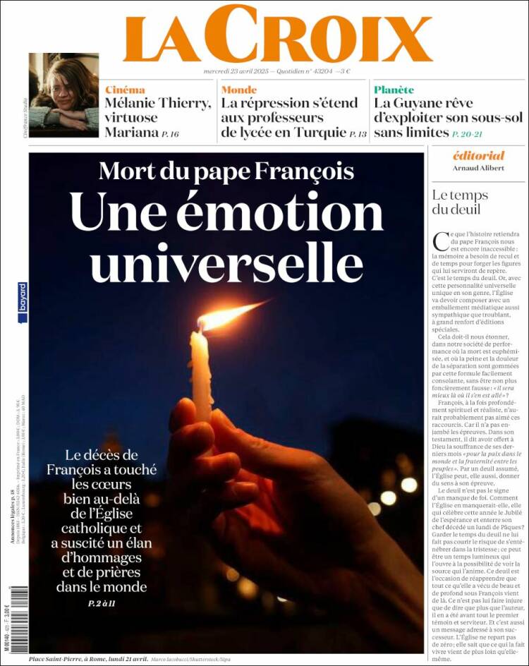 Portada de La Croix (Francia)