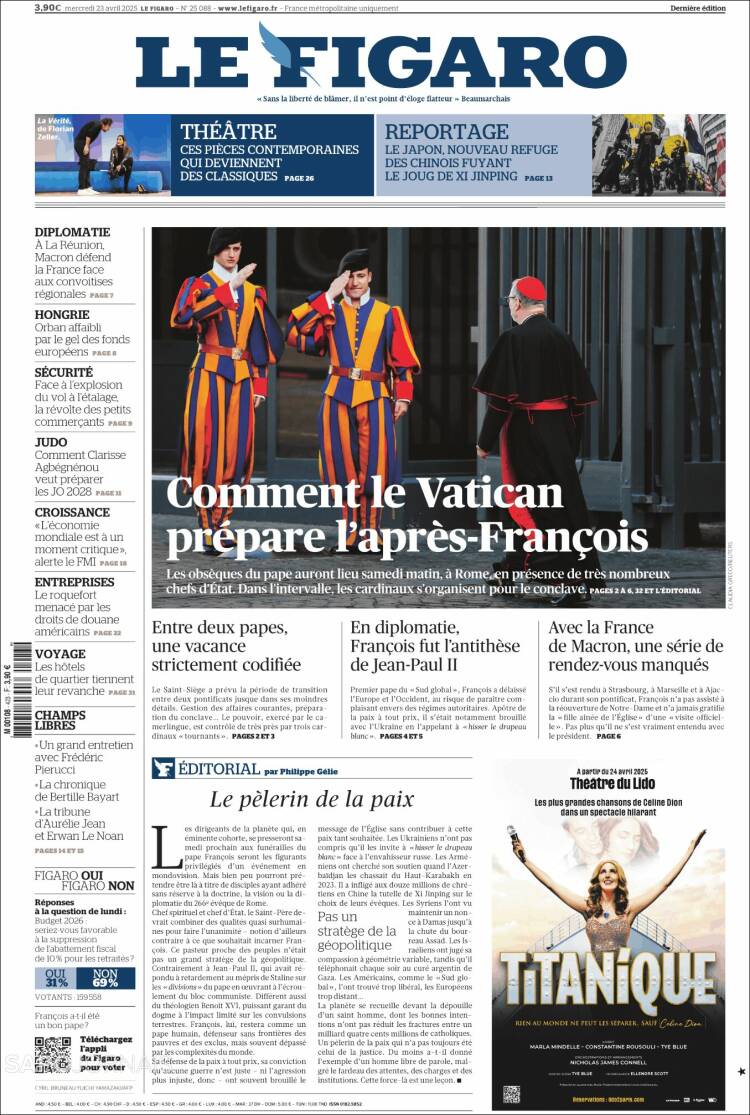 Portada de Le Figaro (France)