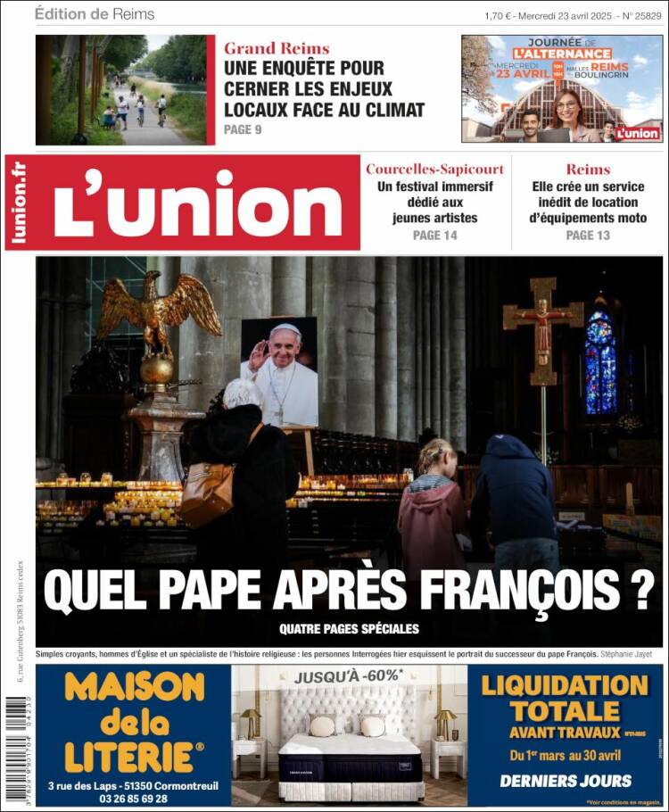 Portada de L'Union (Francia)