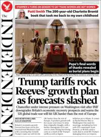 Portada de The Independent (Reino Unido)