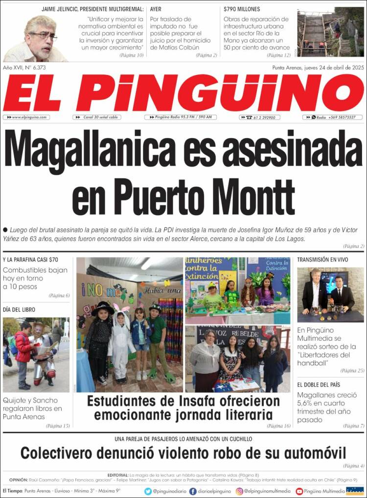 Portada de El Pingüino (Chile)