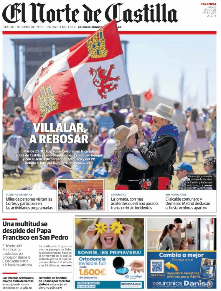 Portada de Norte de Castilla - Palencia (Spain)