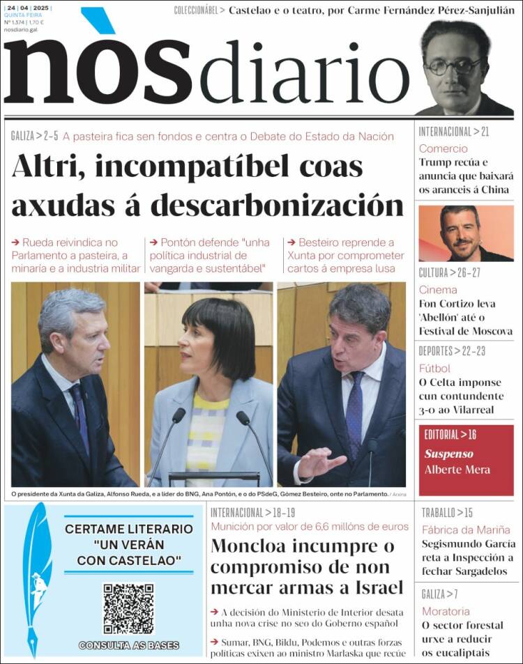 Portada de Nòs Diario (Spain)