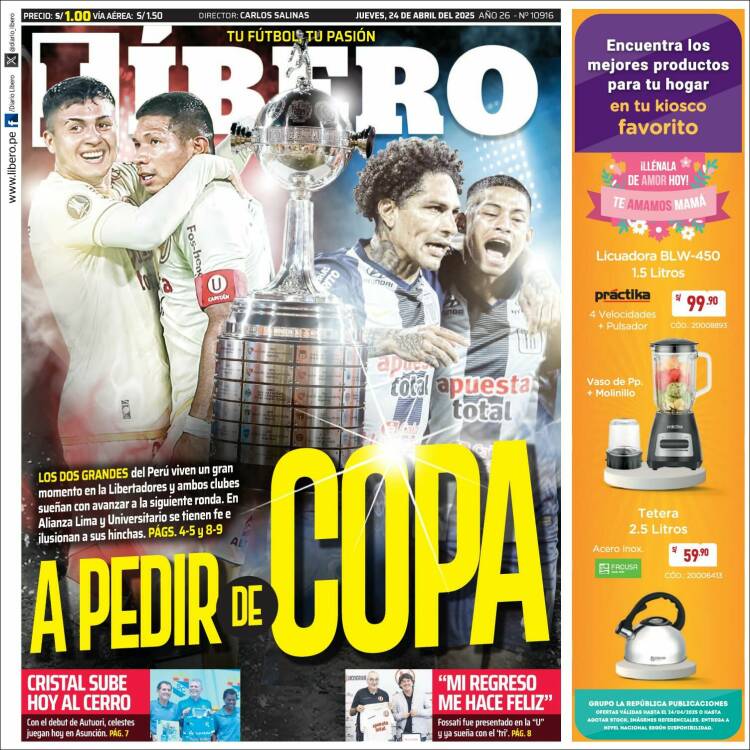 Portada de Líbero (Peru)