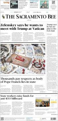 Portada de The Sacramento Bee (USA)