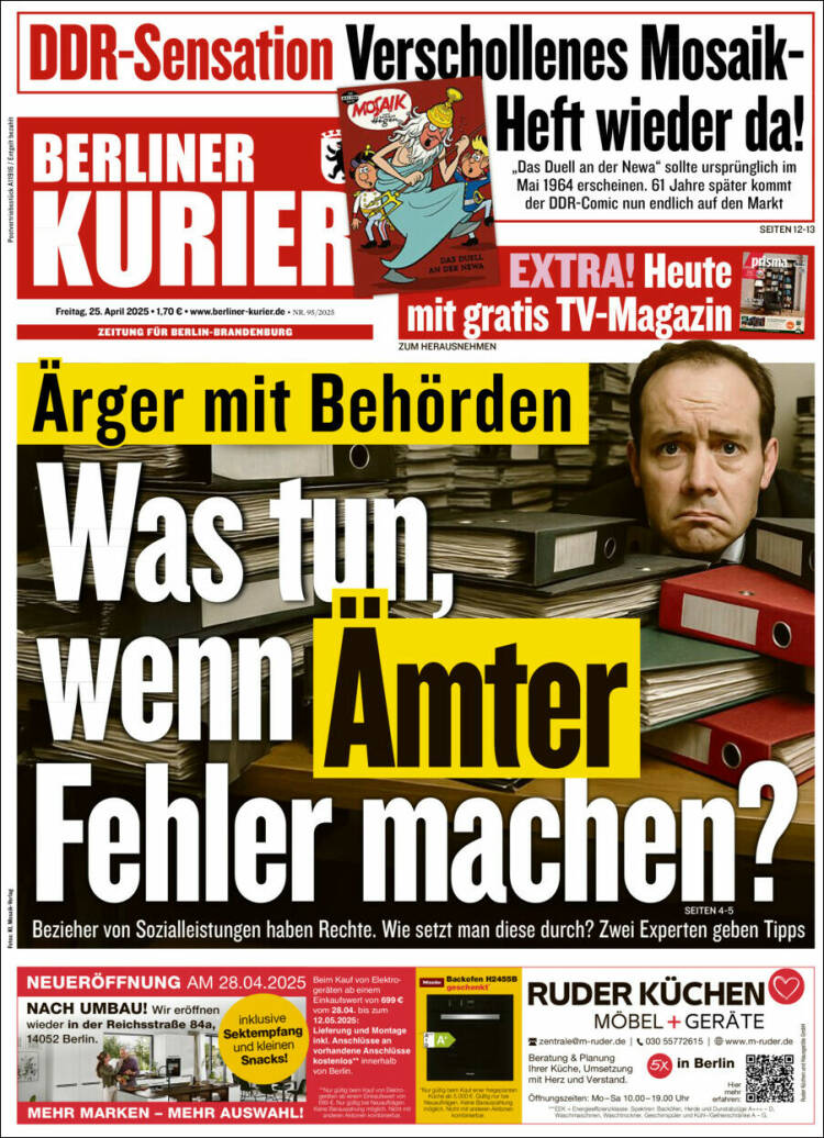 Portada de Berliner Kurier - Startseite BK (Allemagne)