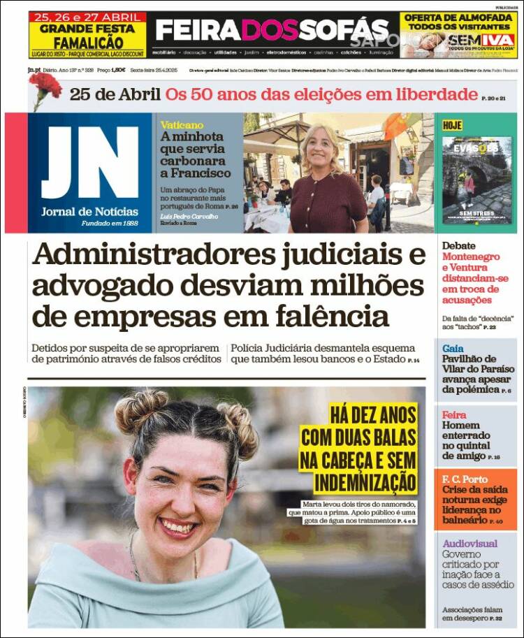 Portada de Jornal de Notícias (Portugal)