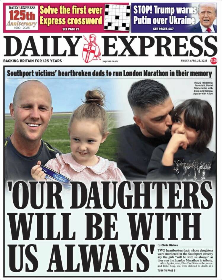 Portada de Daily Express (Reino Unido)