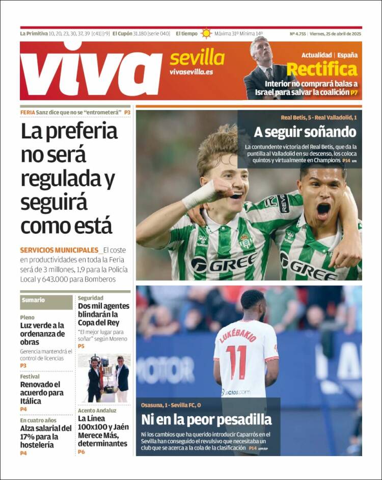 Portada de Viva Sevilla (España)