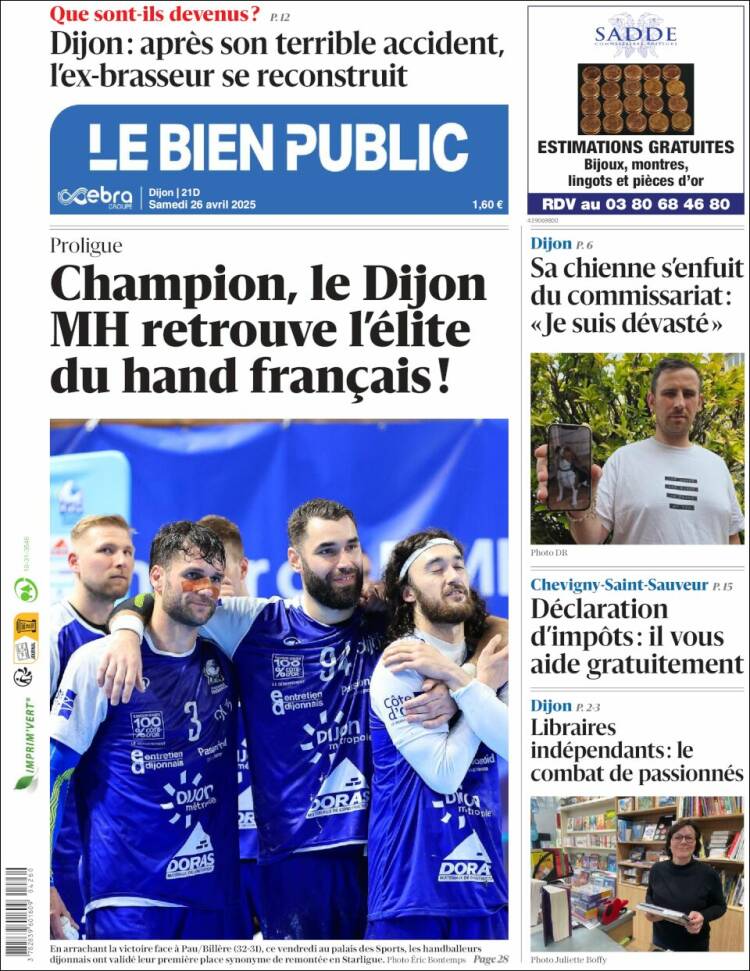 Portada de Le Bien Public (Francia)