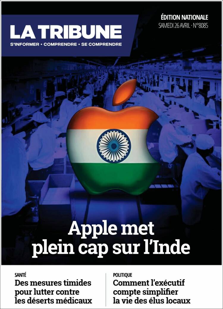Portada de La Tribune (Francia)