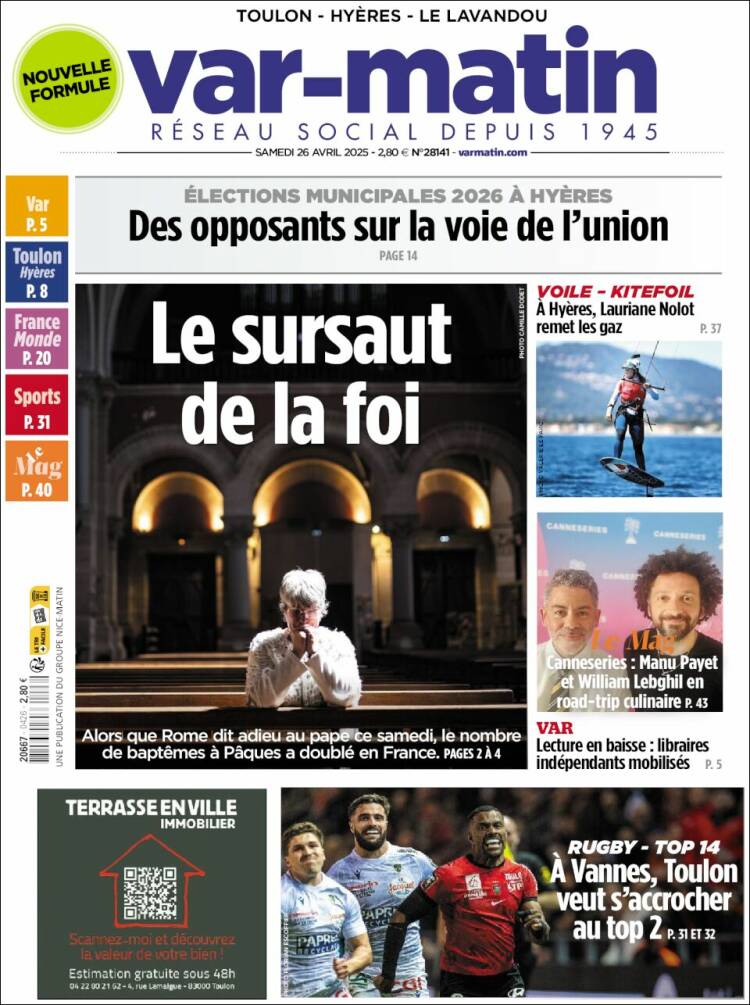 Portada de Var-Matin (Francia)