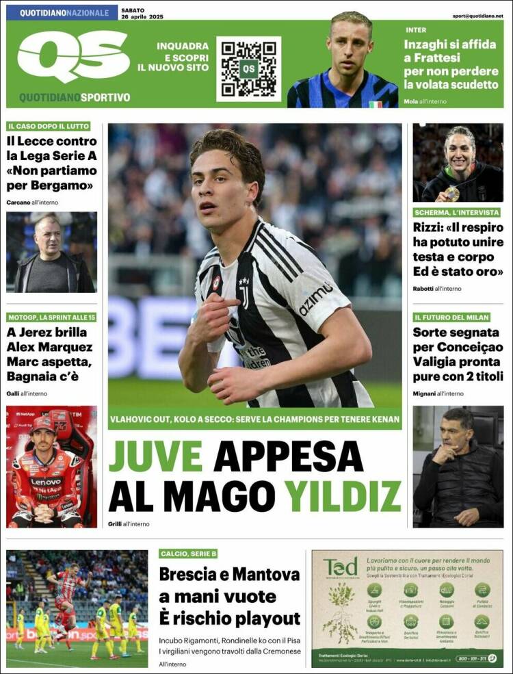 Portada de Quotidiano Sportivo (Italia)