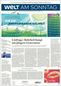 Portada de Die Welt (Allemagne)