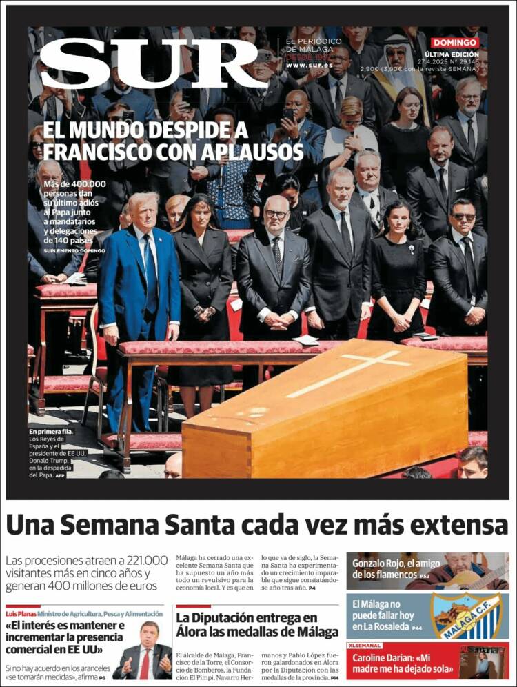 Portada de Diario el Sur (España)