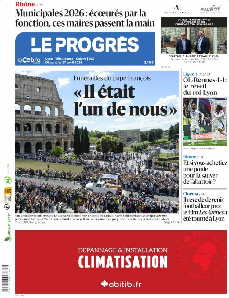 Portada de Progres de Fecamp (Francia)