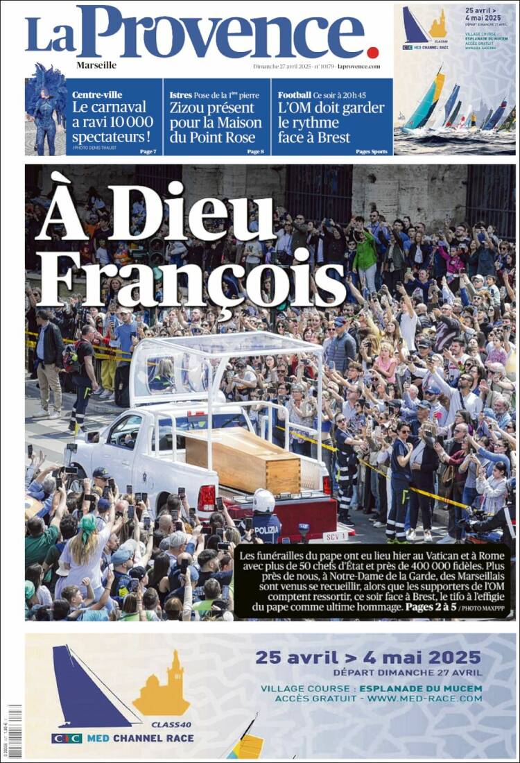 Portada de La Provence (Francia)